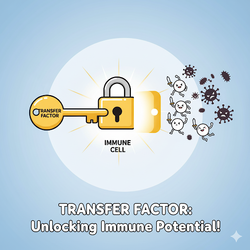 Gambar 2. Animasi sederhana yang menunjukkan molekul Transfer Factor